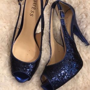 Blue sparkle Guess shoes